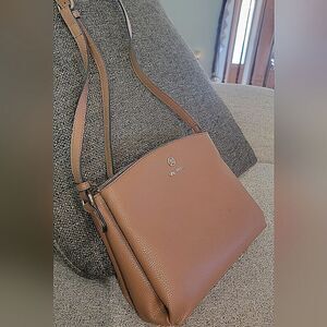 Nine West Siera Triple Compartment Crossbody Tan Bag Purse